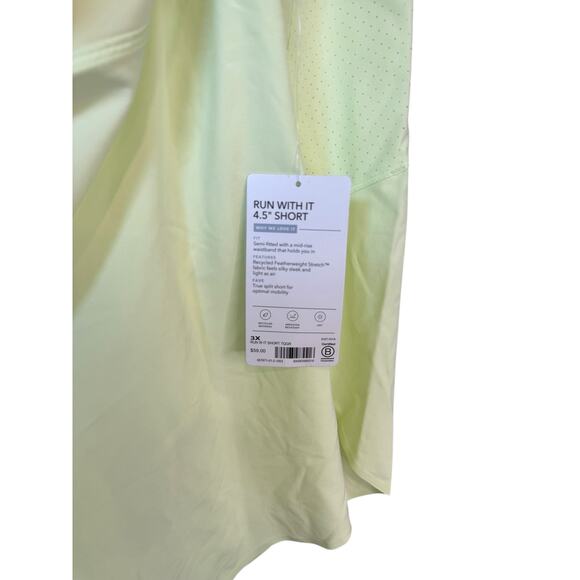 ATHLETA NWT Run With It 4.5" Short Size 3X Tequila Green Running Shorts Active - Picture 3 of 7